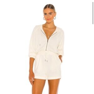 L*Space Cream Zip-Up Romper NWT size Small